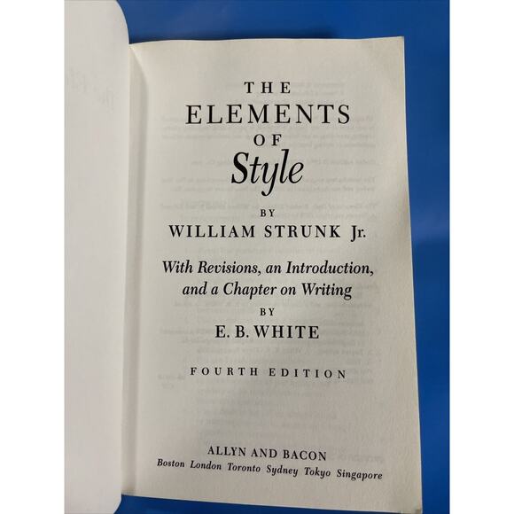 The Elements of Style by E. White, William Strunk Jr. and William Strunk 1999 - Picture 3 of 4